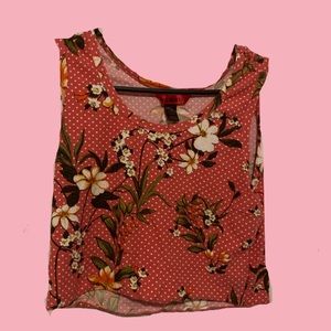 Cropped Floral Tank